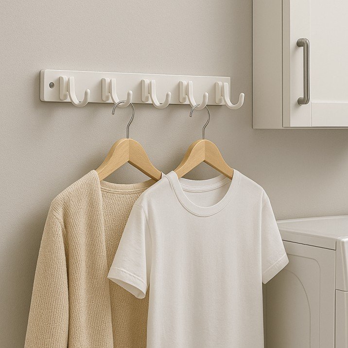 Foldable drying hooks for coats or laundry in compact American spaces