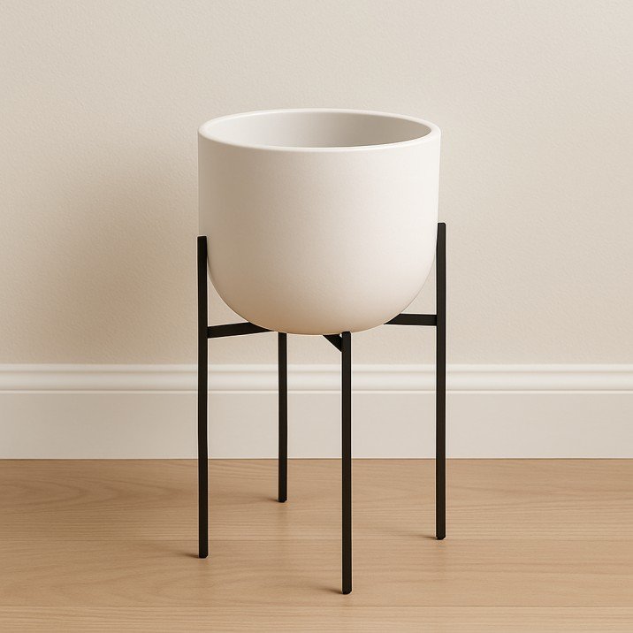 Elevated indoor planter for compact USA living rooms