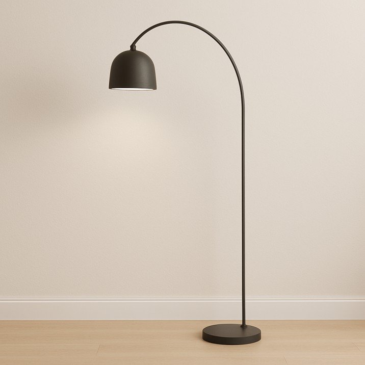 Sleek arc floor lamp for modern USA living rooms