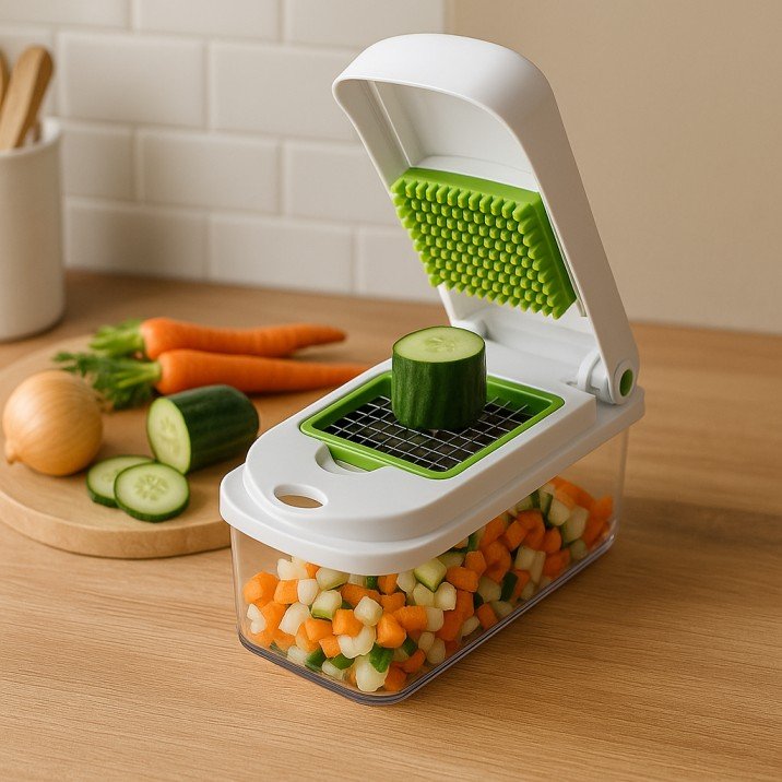 Compact all-in-one vegetable chopper for fast, mess-free meal prep – USA kitchens.
