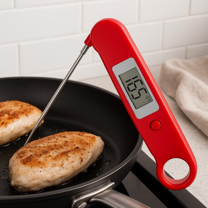 Foldable cooking thermometer for compact kitchen tools – perfect for USA cooks.