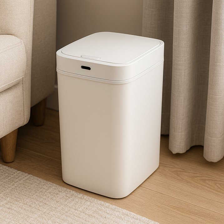 Slim motion sensor trash can for modern and hygienic USA apartment spaces