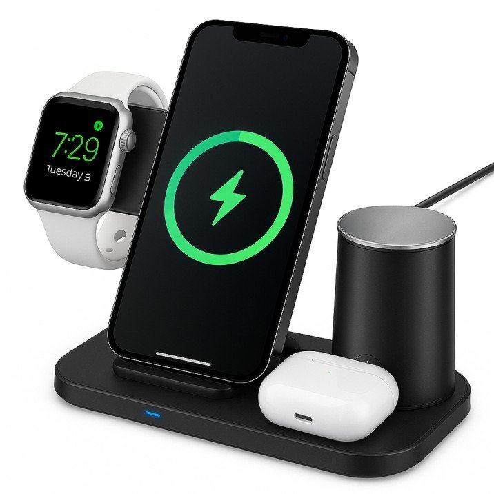 All-in-one wireless charging station for organized, modern living in USA apartments