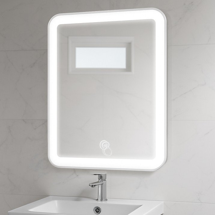 LED bathroom vanity mirror with touch sensor for stylish USA apartment bathrooms
